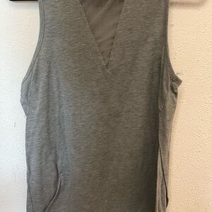 Material Girl Gray V-Neck Tank Top